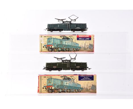 Pair of Hornby AcHO HO Gauge 6390 Bo-Bo Twin Pantograph Electric Locomotives,  BB12061 in blue and BB 12061 in green, both in