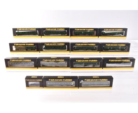 Graham Farish by Bachmann N Gauge BR Southern Coaching Stock, a boxed group, comprising, Bullied coaches 374-430, 374-450, 37
