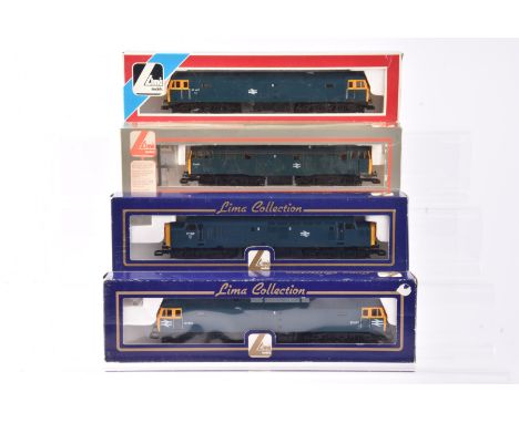 Lima OO Gauge Diesel Locomotives, four boxed  examples all in BR blue livery comprising L204938 Class37 308, L205192 D1957, 2