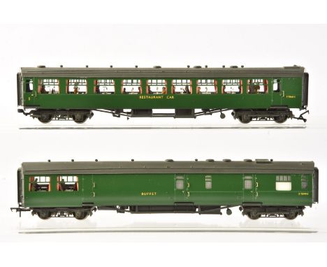 Pair of Bachmann heavily modified BR SR Restaurant and Buffet Coaches to a very good standard, Restaurant Car S7840S repaints