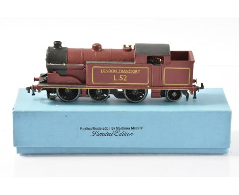 Mortimer Models ex Hornby-Dublo repainted 0-6-2T into London Transport Underground maroon L52, Ltd Edition 46/250, produced i