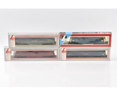 Lima OO Gauge Diesel Locomotives, four boxed examples 205135  D814 Dragon in BR blue, D1016 Western Gladiator in BR maroon li