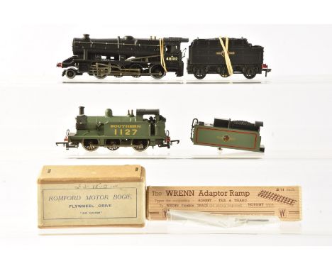Wrenn OO Gauge SR Tank Engine 2-8-0 Locomotive and various Spares, SR green R1 0-6-0 Tank 1127, G-VG, BR black 2-8-0 48105, c