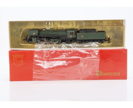 Rivarossi HO Gauge Gold Label 5215 SNCF green Class 141 R 2-8-2 Steam Locomotive and Tender, 141 R1187 with instructions, Ltd