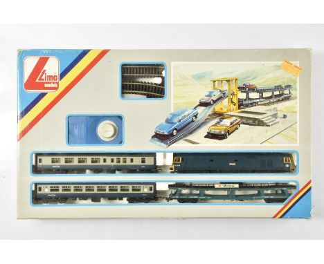 Boxed Lima OO Gauge Diesel Train Set and Train Pack, two boxed examples 149784 Rail Express Systems  four car mail train pack
