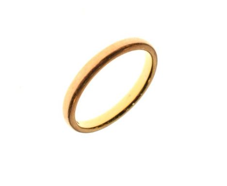 22ct gold wedding band, size K   Condition: 