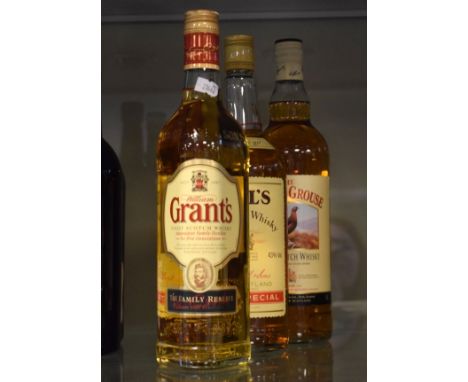Wines & Spirits - Scotch Whisky - Famous Grouse, 1 litre bottle, Bell's, 1 litre bottle and White Horse 70cl bottle (3)   Con