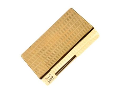 Dupont gold plated cased gas cigarette lighter, in the original box   Condition: 