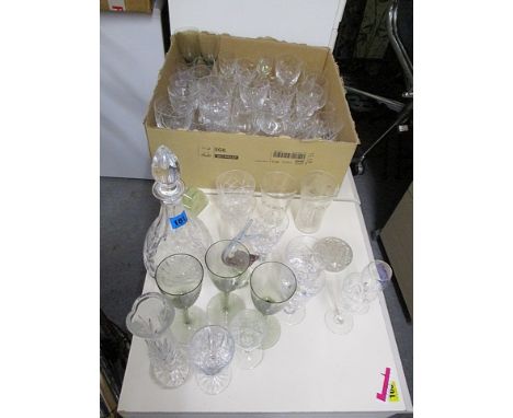 Mixed glassware to include a decanter