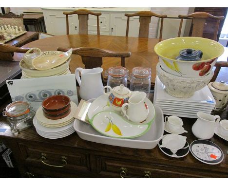 Mixed kitchenalia together with a candelabra