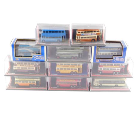 Corgi die cast double decker buses, scale 1:76 limited edition, boxed. (11)