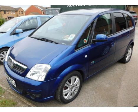 A Vauxhall Meriva, registration KX06 DGJ, 067,598 recd mileage, diesel, blue, first registered 18th July 2006, MOT expired 18