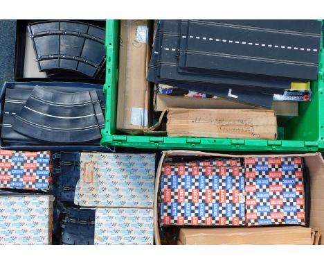 Scalextric track, to include 'Flexi-Track' and rubber track, straights and curves, etc., some boxed. (a quantity) 