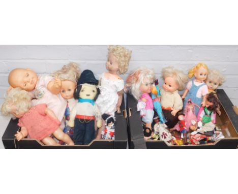 A group of dolls, to include a Famosa large doll of Papo, various other plastic model dolls, some European figures, doll in r