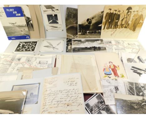 Aeronautical interest; press photographs and ephemera, particularly relating to Australia, including a letter from Flight Lie