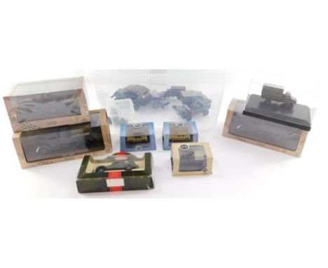 Various Lledo and other die cast military vehicles, some boxed, including a 1939 Chevrolet panel van army light ambulance, Ka