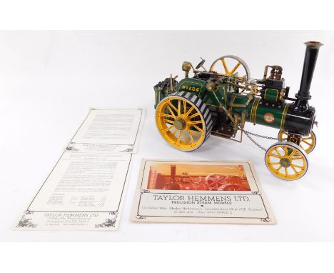 A William Allchin ¾inch scale model traction engine, being a copy of a 1906 agricultural engine, number 634, scale 1/16, with