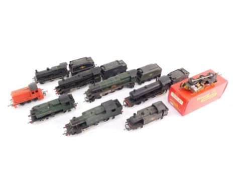 Hornby OO gauge steam locomotives, including Princess Elizabeth, 462., Dock Authority engine, together with a 3F tank loco, b