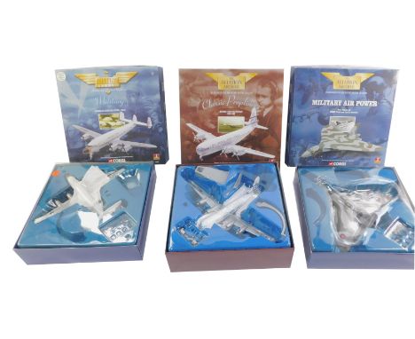 Three Corgi Aviation Archive die cast models, comprising a Military Lockhead Constellation-USA Airforce, 47506., Classic Prop