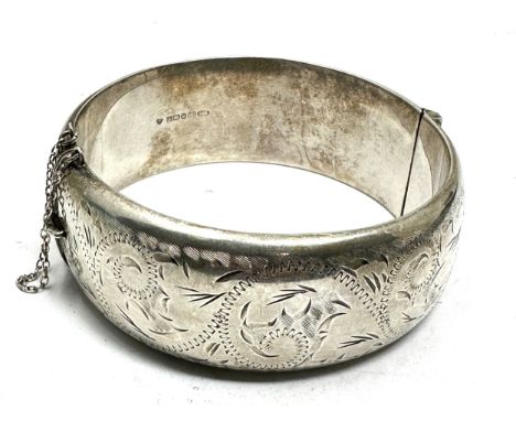 Vintage silver cuff bangle weight 37g