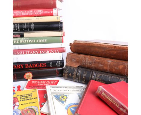 Various books including Military Badges of the British Army, Insignia and other military books also large volumes Album du la