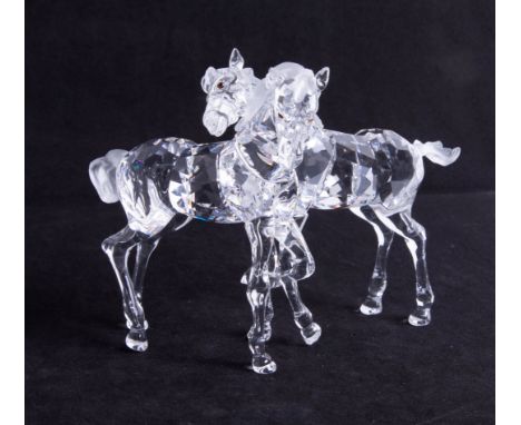 Swarovski crystal, Playing Foals, in perfect condition, in original well-kept box.