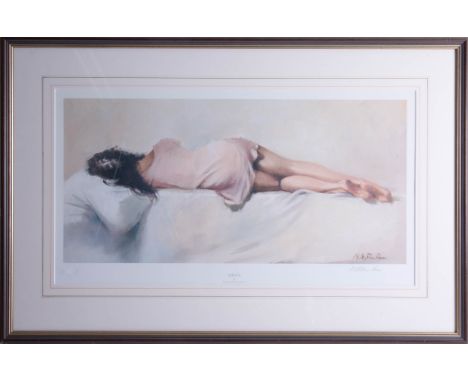 Nicholas St John Rosse, signed print no. 127 by Fine Art Trade Guild, 'Siesta', overall size 52cm x 82cm, framed and glazed.