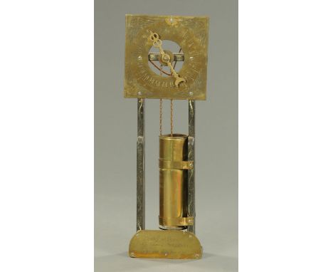 A Victorian copy of a Charles Wilshaw water clock.  Height 75 cm, dial width 26 cm. 
