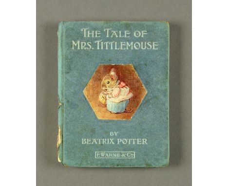 Beatrix Potter "The Tale of Mrs Tittlemouse" 1910 First Edition.  * "Nellie's Little Book" on verso of title page. * "Copyrig