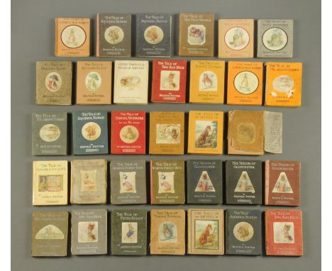 A box of 33 early and First Edition Beatrix Potter books (see illustration). CONDITION REPORT: All these books are early edit