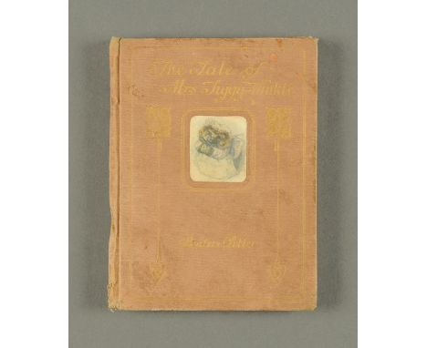 Beatrix Potter "The Tale of Mrs Tiggy-Winkle" 1905 first Edition, Deluxe Issue.  Reference Leslie Linder. (see illustration).