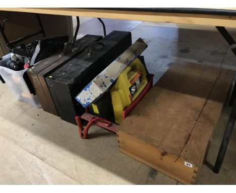 A quantity of various tools, to include carpenters tool boxes etc.