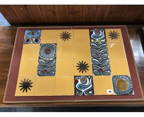 An original boxed Wade ceramic panel (For inset table tops), 65 x 43cm