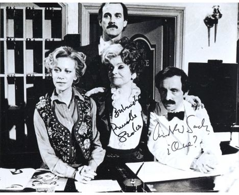 FAWLTY TOWERS 8x10 photo from the classic BBC comedy Fawlty Towers signed by Prunella Scales Sybil and the late Andrew Sachs.