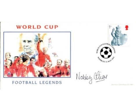 1966 WORLD CUP World Cup Football Legends cover signed by 66 winner Nobby Stiles. Good Condition. All signed items come with 