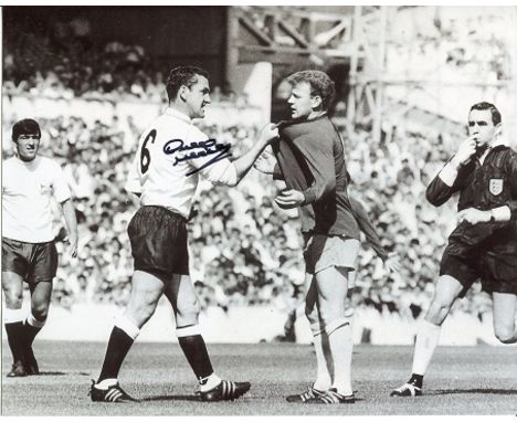 DAVE MACKAY 8x10 inch photo signed by the late Dave Mackay, former captain of Tottenham Hotspur and one of the real legends o