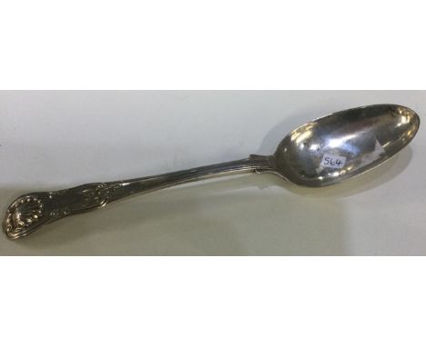 PAUL STORR: A heavy hourglass pattern silver spoon. London. Approx. 103 grams. Est. £100 - £150.