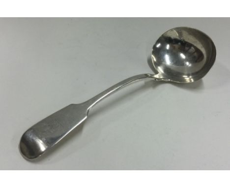 NEWCASTLE: A silver crested ladle. 1849. Approx. 53 grams. Est. £50 - £80.