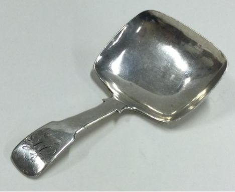 A George III plain silver caddy spoon. Birmingham 1828. Approx. 10 grams. Est. £50 - £80. 