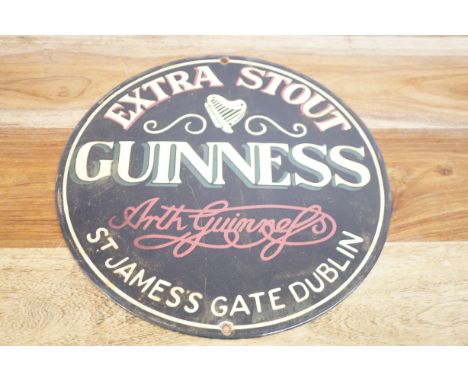 Enamel extra stout Guinness sign