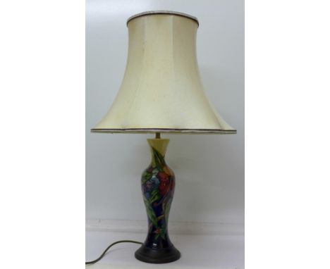 A Moorcroft Simeon pattern table lamp with shade