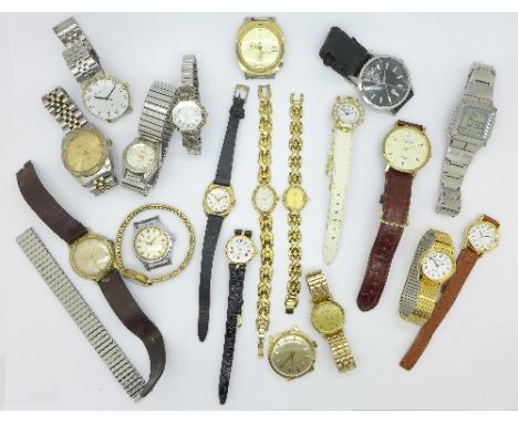Lady's and gentleman's wristwatches; Sekonda, Timex, Avia, Montine and Citizen, some boxed