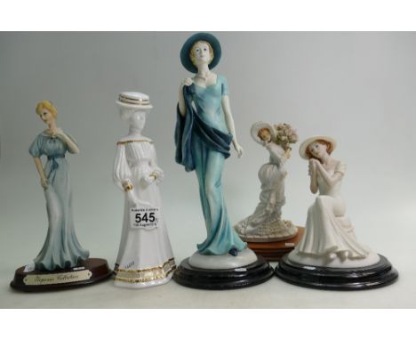 Four Leonardo lady figurines and a Spode Alexandra figure by Pauline Shone (5)