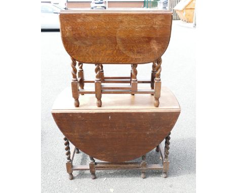 Oak drop leaf table and larger similar item(2)