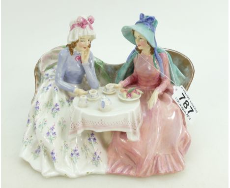 Royal Doulton early figure Afternoon Tea HN1767 (hairline crack to back of sofa)