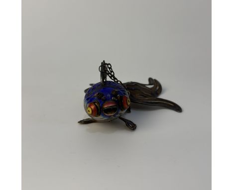 Chinese silver & enamel golden fishChina, Qing Dynasty (1644 - 1912), Guangxu (1875 - 1908)Provenance: French trade, Length: 