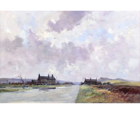Ivan Taylor (British 1946-) "Against the Light, Staffordshire Moorlands" Signed, titled on artist's label verso, oil on board