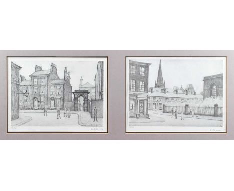 L.S. Lowry R.A. (British 1887-1976) "County Court, Salford" and "By St. Philip's Church, Salford" Both signed and numbered 25