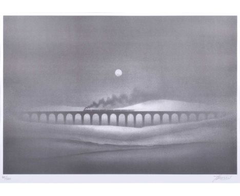 Trevor Grimshaw (British 1947-2001) "Ribblehead Viaduct" Signed and numbered 62/500 in pencil in the margin, limited edition 