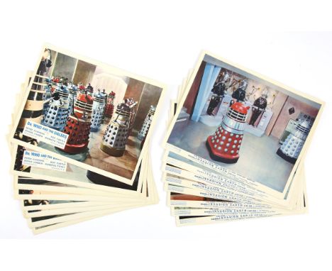 Dr. Who - 2 sets of Front of House cards for Dr. Who and the Daleks (1965) and Daleks Invasion Earth 2150 AD (1966) 3 cards d